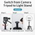 JMARY KP-2201 Smartphone / Camera Live Photography Tripod Portable 1.7m Adjustable Stand with Phone Clip - Black